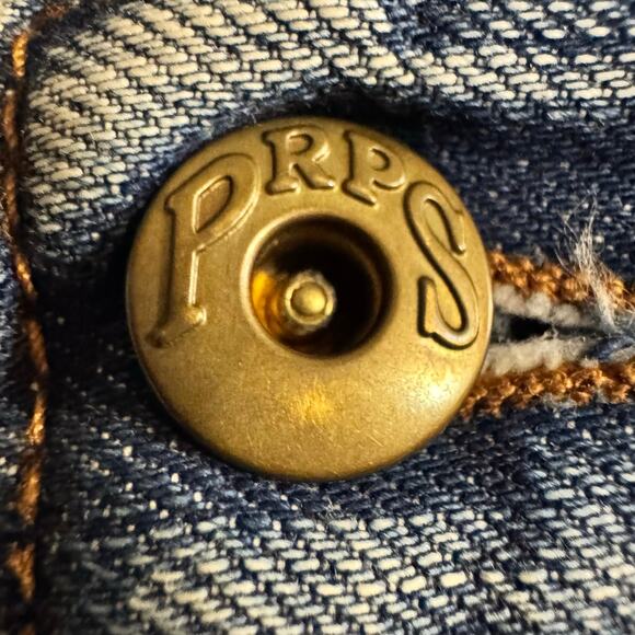 PRPS Goods & Co Straight Fit Jeans Denim Distressed Grunge Indigo E67P115 Sz 36 - Picture 6 of 12